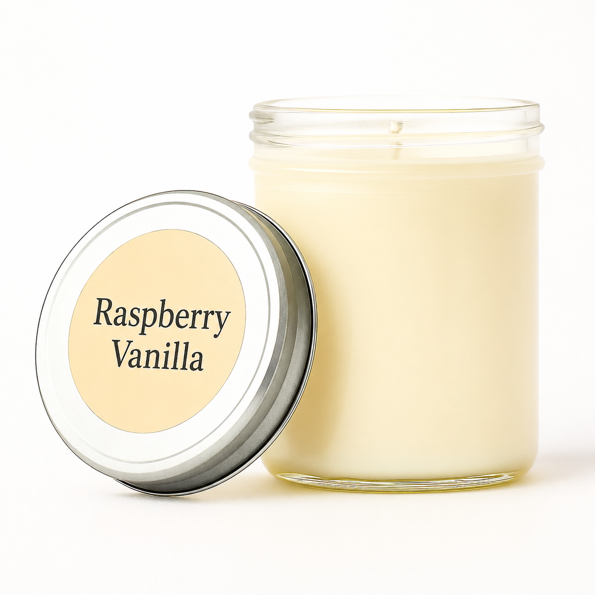 Raspberry Vanilla 8 oz soy candle