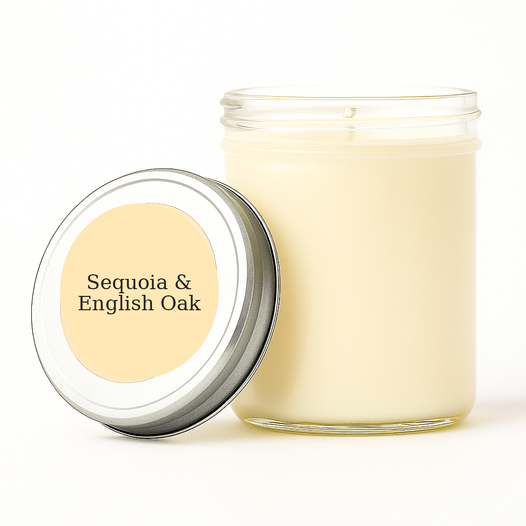 Sequoia & English Oak 8 oz soy candle