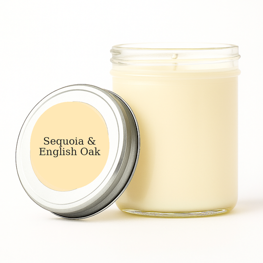 Sequoia & English Oak 8 oz soy candle