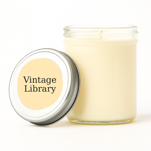 Vintage Library 8 oz soy candle